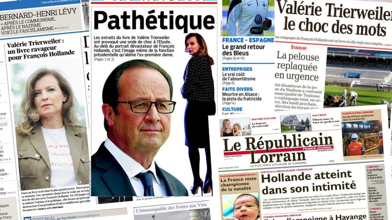 La presse du jour se montre très critique envers Valérie Trierweiler et son nouveau livre.
