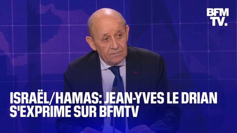 Israël/Hamas: la prise de parole de Jean-Yves Le Drian sur BFMTV en intégralité