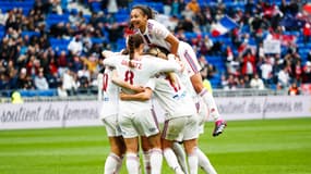 Les joueuses de l'OL face au Paris FC.