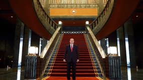 Recep Tayyip Erdogan dans son nouveau palais, à Ankara, en octobre 2014.