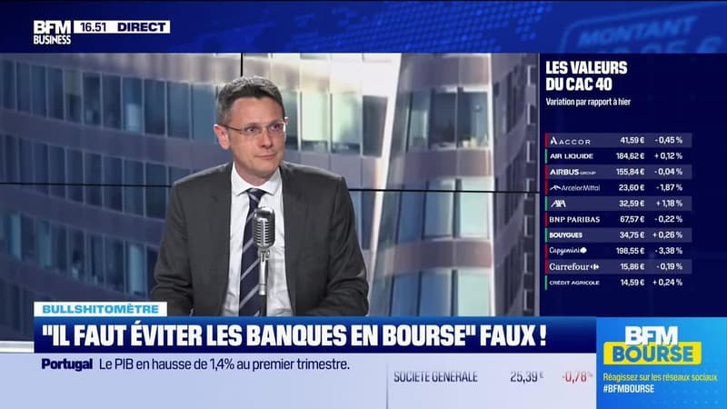 Bullshitomètre : Les banques en bourse ne sont plus importantes à suivre - FAUX répond François Monnier - 30/04