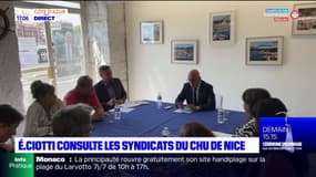 CHU de Nice: Eric Ciotti consulte les syndicats