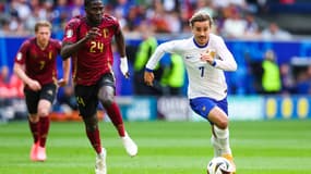Antoine Griezmann avec la France face à la Belgique en huitièmes de finale de l'Euro 2024