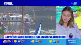 L'histoire du jour avec @ValentineBrvt : l'apnéiste azuréenne Alice Modolo bat un nouveau record