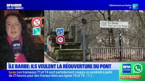Lyon: des riverains demandent la réouverture du pont de l'Île Barbe