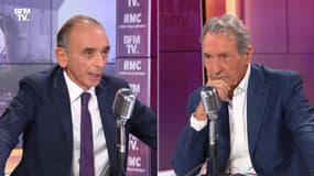 Eric Zemmour face à Jean-Jacques Bourdin en direct - 15/09