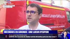 Incendie de Landiras: "Le feu progresse moins vite, mais nous restons prudents", assure le sous-préfet de Langon