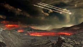 Les premières "heures" de la Terre, sous les bombardements de météorites.