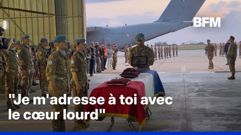 Guerre au Moyen-Orient: l'hommage au sergent-chef Florian Montorio avant son rapatriement en France