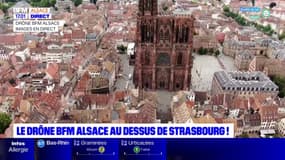 Les images de drone de la place Gutenberg et de la cathédrale de Strasbourg