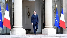 Benoît Hamon à l'Elysée ce matin.