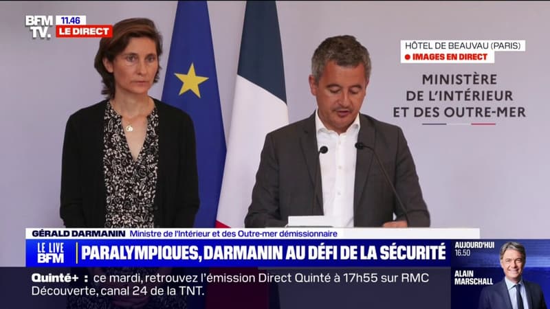 Jeux paralympiques: Gérald Darmanin annonce la mobilisation de 25.000 forces de l'ordre et de 300 forces spécialisées pour la cérémonie d'ouverture