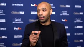 Thierry Henry lors d'une remise des prix à Londres, 19 janvier 2025