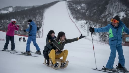 Station de ski Masikryong, en Corée du Nord, le 19 février 2017 Station de ski Masikryong, en Corée du Nord, le 19 février 2017