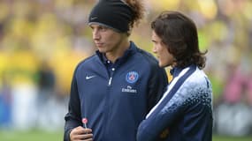 David Luiz et Edinson Cavani