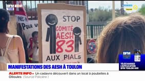 Var: les AESH manifestent à Toulon