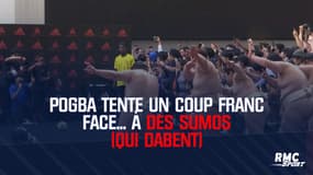 Pogba tente un coup franc face... à des sumos (qui dabent)