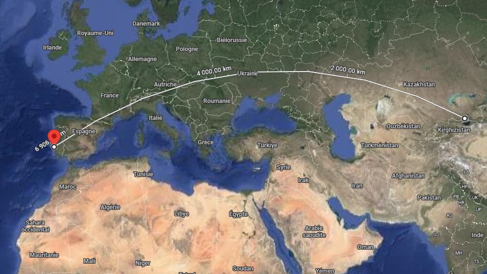 Le voyage Almaty-Lisbonne que vont effectuer les joueurs du Kairat. Le voyage Almaty-Lisbonne que vont effectuer les joueurs du Kairat.