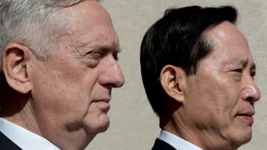 Le secrétaire américain à la défense James Mattis et son homologue sud-coréen le 30 août 2017 à Washington