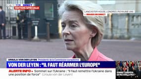 Ursula von der Leyen: "Il faut urgemment réarmer l'Europe"