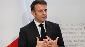 Emmanuel Macron, le 15 novembre 2023 à Berne en Suisse.