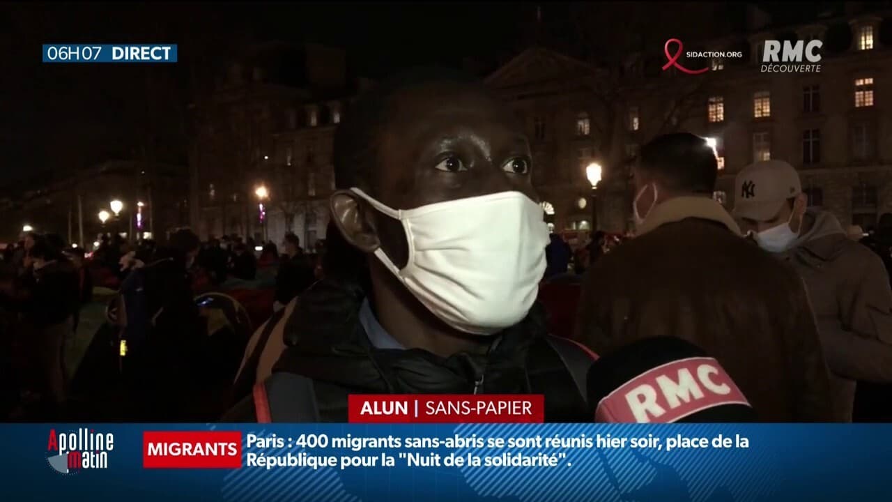 Des centaines de migrants installés place de la République à Paris ont ...
