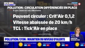 Pollution à Lyon : maintien du niveau d'alerte