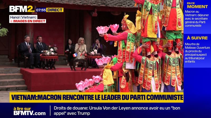 Vietnam: Emmanuel Macron rencontre le leader du Parti communiste