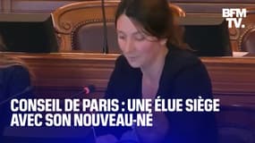  Au Conseil de Paris, cette élue prend la parole avec son nourrisson dans les bras
