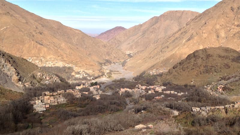 La région montagneuse d'Imlil, dans le sud du Maroc.