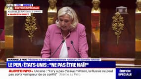 Marine Le Pen (RN): "Nous ne pourrons jamais soutenir une chimérique défense européenne"