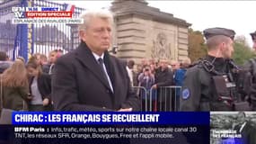 Hommage rendu à Jacques Chirac: l'ancien ministre Alain Madelin se joint à la foule des anonymes aux Invalides