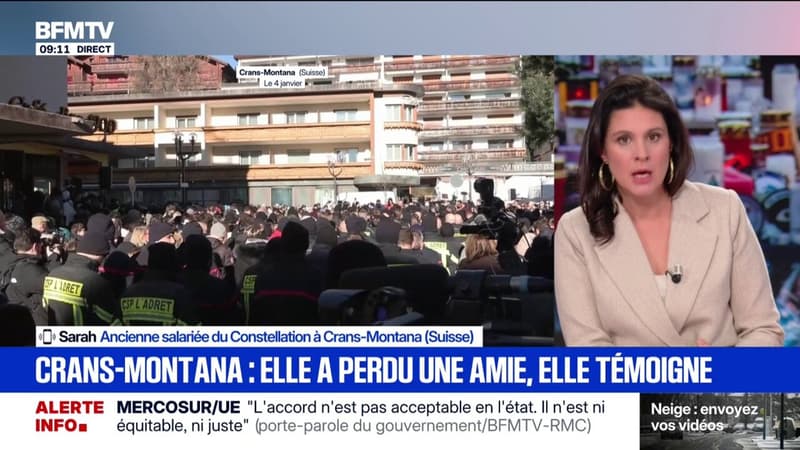 Incendie à Crans-Montana: une ancienne serveuse du bar dénonce les "shows" qui lui "paraissaient dangereux" pour "inciter des gens à acheter des bouteilles de champagne"