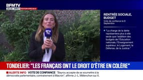 Vote de confiance du 8 septembre: "Les Français ont le droit d'être en colère", estime Marine Tondelier, secrétaire nationale des Écologistes