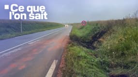 Une route près de Chartre après un accident le mardi 18 juin 2024