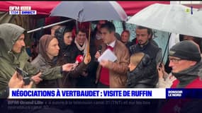 Négociations à Vertbaudet: François Ruffin a rendu visite aux grévistes