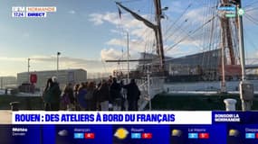 Rouen: des ateliers pour les enfants à bord du voilier Le Français 