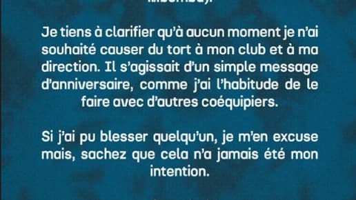 La story de Rayan Hassad qui s'explique et s'excuse après son message posté sur ses réseaux sociaux. La story de Rayan Hassad qui s'explique et s'excuse après son message posté sur ses réseaux sociaux.