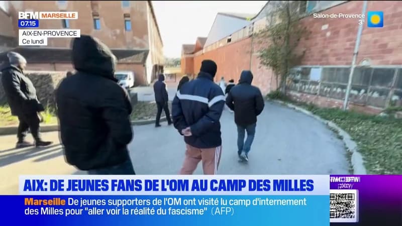 Aix: des supporters de l'OM visitent le camp des Milles pour lutter contre la haine