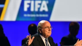 Sepp Blatter, le président controversé de la Fifa, était présent au congrès annuel de l'institution.