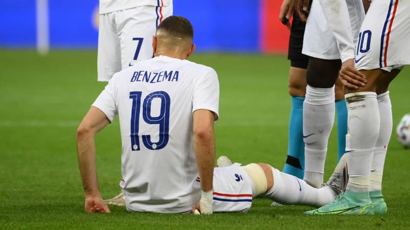 Équipe de France: deux à trois jours d'arrêt pour Benzema, blessé contre la Bulgarie