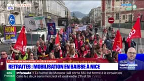 Retraites: une mobilisation en baisse à Nice