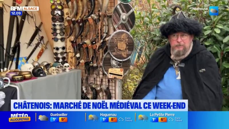 Bas-Rhin: au cœur du marché de Noël médiéval de Châtenois 