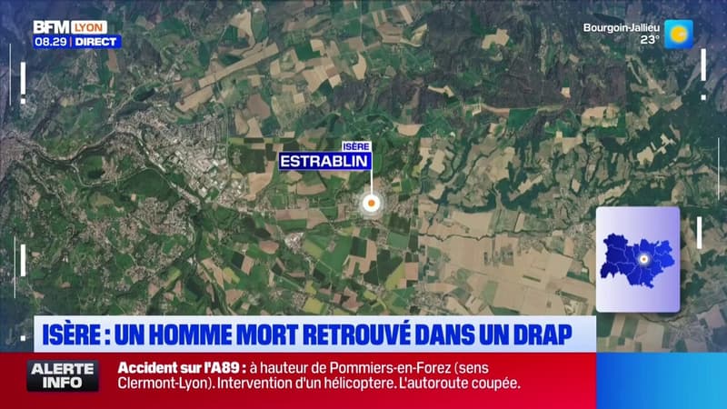 Isère : Un homme mort retrouvé dans un drap à Estrablin