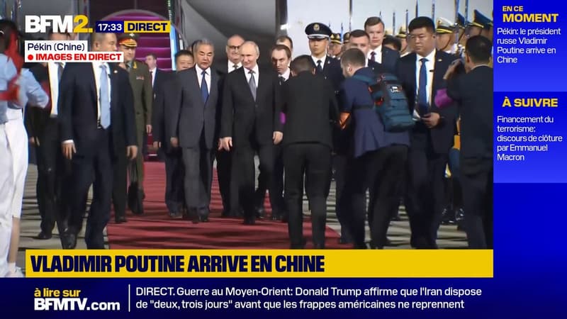 Vladimir Poutine arrive à Pékin pour une rencontre avec le président chinois Xi Jinping
