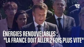 Emmanuel Macron veut que la France aille "deux fois plus vite" sur les projets d'énergies renouvelables 