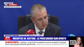 Meurtre de Justine: "Le mis en cause a reconnu avoir tué la victime", affirme le procureur