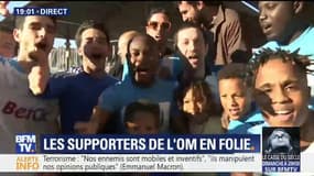 Les Marseillais crient leur soutien à l'OM à quelques minutes de la demi-finale de l'Europa League