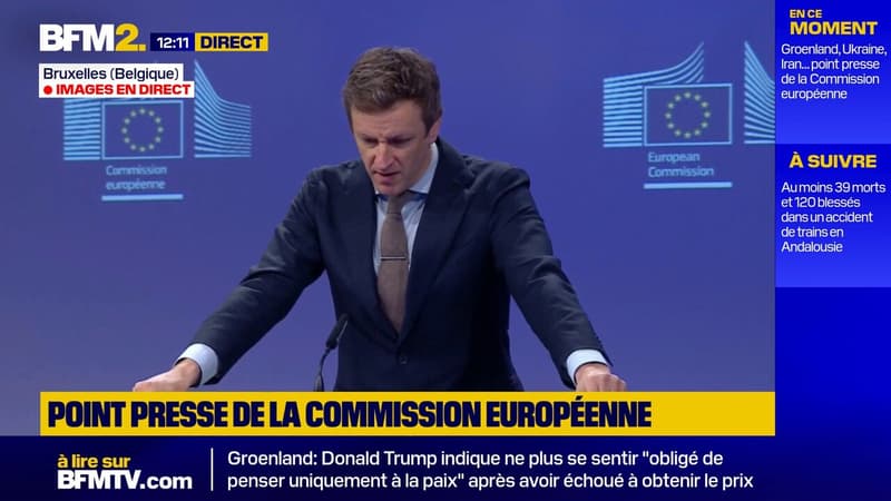 Menaces tarifaires de Donald Trump: "Notre priorité c'est le dialogue, pas l'escalade", affirme la Commission européenne