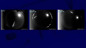 Trace lumineuse de la météorite du 27 février observée par des caméras du réseau FRIPON